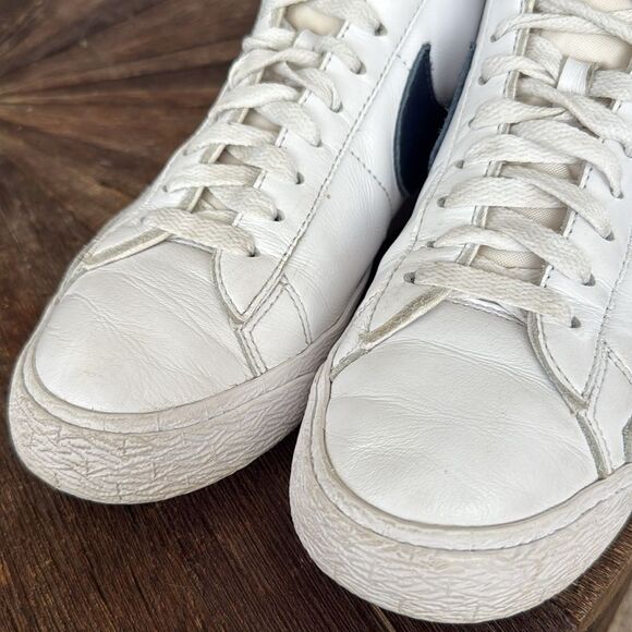 Nike Zoom Blazer Mid ISO SB Orange Label White/Navy Leather w/ Exposed Tongue - Picture 7 of 9